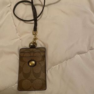 coach lanyard wallet